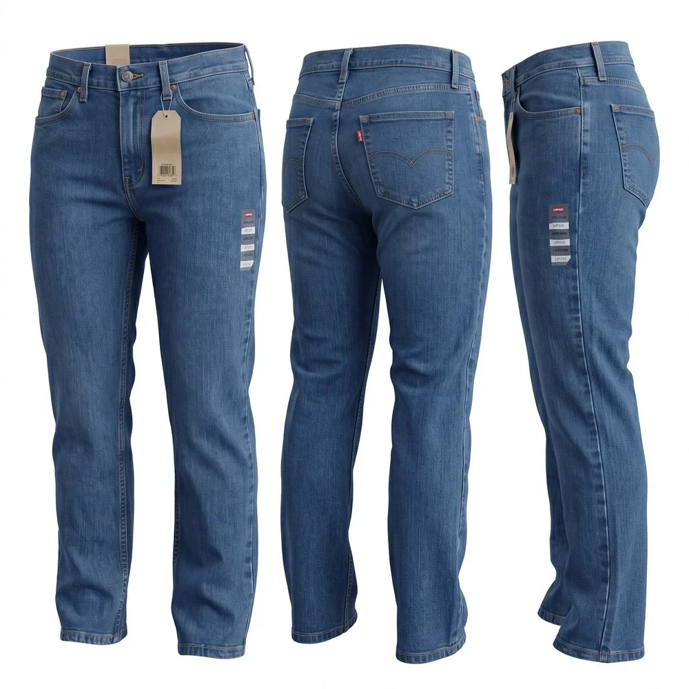 NEWLevi's 514 Straight Fit Jeans Men 34x30 Blue Stretch Denim $69 MSRP
